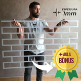 Stencil Tijolinho Fake P Massas Reutilizável 98x61cm 1mm 
