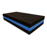 Step Azul E Preto 60x30x10cm Academia Exercícios Cor Preto E Azul