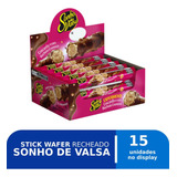 Stick Wafer Recheado Sonho De Valsa Display Com 15 Unidades De 25g