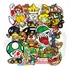  Stickers Super Kit Mario Adesivos Com 30 Unidades 