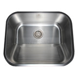 Stillus Home Tanque Lavanderia Escovado 44x44 Aço Inoxidável 304 Premium