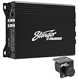 Stinger Amplificador De Fonte De Alimentação Mosfet Monobloco Classe D De áudio Mt10001 Com Controle Remoto De Nível De Subwoofer, 1000 Watts Rms.