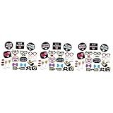 STOBAZA 78 Peças Bigode Postiço Gravata Laços Kit De Adereços Para Fotos Adereços De Cabine De Fotos Em Varas Adereços De Cabine De Fotos De Festa De Casamento Máscara De Papel Noiva
