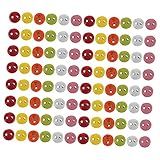 STOBOK 100 Unidades Botão Botões De Costura Botões De Plástico Roupas De 2 Buracos Botões Jeans Acessórios Para Roupas De Boneca Botões De Camisa De Brinquedo De Boneca Volta Bebê Decorar