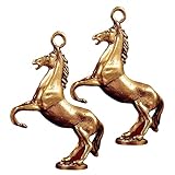 STOBOK 2 Peças Chaveiro De Cavalo De Dinheiro Mini Estatueta De Cavalo Estátua De Cavalo De Cobre Escultura De Cavalo De Cobre Chaveiro De Cavalo Em Miniatura Chaveiro Pingente Para