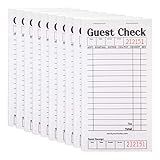 Stock Your Home Livros De Cheques De Convidados Em Preto Branco Para Servidores Pacote Com 10 Blocos De Notas De Servidor Talão De Cheques De Garçom Livro De Recibos De Comida Bloco De Pedidos De Restaurante Cheques De Papel Acessórios Para Garçonete Total De 500 Ingressos