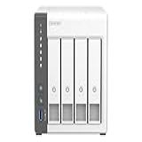 Storage NAS QNAP TS 433 4G US ARM De 4 Núcleos Cortex A55 De 2 0 GHz 4 GB Integrada 1xPorta Ethernet 2 5 Gigabit 2 5G 1G 100M 4BAIAS 80TB TORRE SEM HDD 