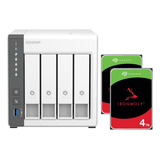 Storage Nas Qnap Ts 433 4gb 8tb 2 Hds Seagate Ironwolf 4tb