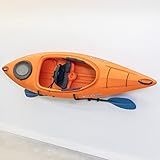 StoreYourBoard Roanoke Suporte De Armazenamento Para Caiaque Comporta 45 Kg Ganchos De Montagem Na Parede De Caiaque Rack De Caiaque Para Garagem Suporte Interno Eficiente Em Espaço Aço Sólido Estofamento Protetor