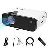 Strachey Mini Projetor Led Portátil 4500 Lumens Projetores De Vídeo Com Alto-falante Embutido Controle Remoto Vga Usb Av Tf Cartão áudio Home Theater Cinema Media Video Player
