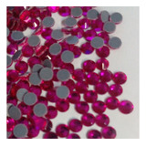 Strass Chaton Termo Vidro Similar a Swarovski Ss16 Fucsia