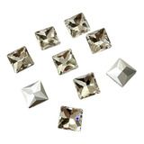 Strass Quadrado Colagem 10mm 10un Bijuteria Arte