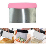Sua Casa Decor Raspador Espátula Inox Prática Massa Pizza Pão Chocolate Cinza escuro