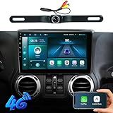 Substituição De Rádio Estéreo Automotivo Para Jeep Wrangler JK Compass Grand Cherokee Dodge Ram Com Tela Sensível Ao Toque De 25 Cm CarPlay Android Auto Navegação GPS Bluetooth Câmera De Reserva