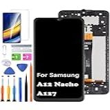 Substituição De Tela Para Samsung A127 Com Moldura Para Samsung A12 Nacho A127F A127M A127U Display LCD Touch Digitalizador Assembléia Com Peças De Reparo Não Para Galaxy M12 M127 