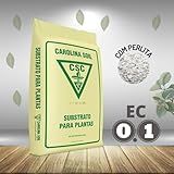 Substrato Inerte 50 50 Carolina Soil De Turfa De Sphagno Com Perlita Expandida 8kg 40L EC0 1 Fórmula 2100 E Classe Interna XLVI Com PH 5 5