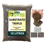 Substrato Triplo 10l Perlita Turfa Casca Arroz Carbonizada