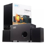 Subwoofer Home Theater 2 1 25w Rms Para Pc Preto