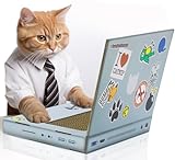 Suck UK Laptop Arranhador De Gato Com Brinquedos Interativos  Mouse  Fofos  Pata Sobre Redes Sociais E Fique Em Dia Com Os Mews  Brinquedos De Gatinho E Almofadas De Arranhões Para Gatos  