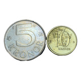 Suécia 5 E 10 Kronor 1984 E 1992 Frete Grátis
