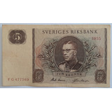 Suécia Cédula 5 Kronor 1961
