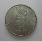Suécia Prata Linda Moeda 1 Kronor 1968 Sob Escassa