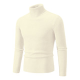Sueter Blusa Lã Masculina Canelada Gola Alta Tricô Cacharrel