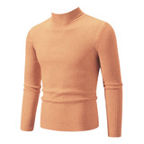 Sueter Blusa Lã Masculina Canelada Gola Alta Tricô Cacharrel