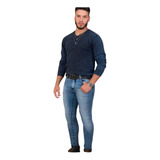 Suéter Blusa Masculina Decote V Básica 100 Algodão Estonada