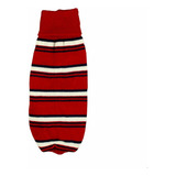Sueter De Lã Roupa Cachorro Pet Bordô Listrado Tam 6 A 10