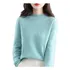 Suéter Feminino De Inverno De Lã Merino Com Gola Alta De