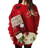 Suéter Feminino De Natal Grande Gola