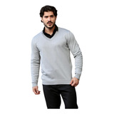 Suéter Liso Masculino Gola V
