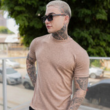 Sueter Manga Curta Com Gola Media Slim Fit Queima De Estoque