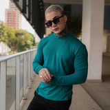 Sueter Manga Longa Com Gola Alta Slim Fit Queima De Estoque