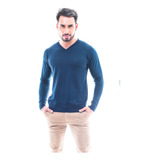 Suéter Masculino Blusa De Frio Decote V