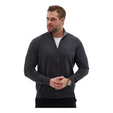 Sueter Masculino Com Zíper Blusa Tricot Manga Longa
