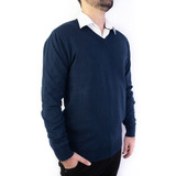 Suéter Masculino Gola Em V 100 Algodão Tricot