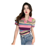 Sueter Polo Listrado Feminino