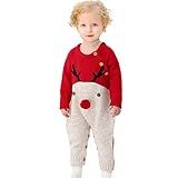 Suéter Romper Bebé Camisolas De Malha Para Bebés Unissex   Suéter Tricotado De Veado De Natal Para Meninos E Meninas Macacão De Uma Peça Sritob