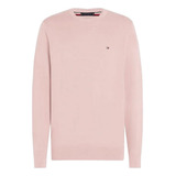 Suéter Tommy Hilfiger Manga Longa Tricot Wcc Signature Rosa