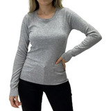 Suéter Tricot Feminino Básico Malha Modal