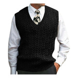 Suéter Tricotado Masculino Com Decote Em