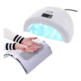 Sugador De Po Unhas Acrigel Porcelana Cabine 48w 34 Leds