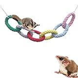 Sugar Glider Brinquedos De Escalada Pendurados Com Seis Anéis Brinquedos De Balanço De Planador De Açúcar Acessórios De Gaiola De Corda De Escalada Para Subir Furão Hamster Esquilo Chinchila 