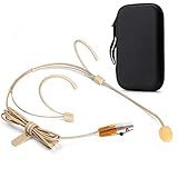 Sujeetec Microfone De Fone De Ouvido Discreto Com Gancho De Orelha Dupla Para Microfone AKG Sem Fio Body Pack Transmissor Para Palestras Apresentações Ao Vivo Teatro Podcasts Com Para Brisas E Estojo De Armazenamento Robusto