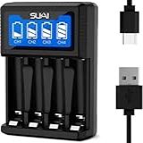 SUKAI Carregador De Bateria Solar Com 4 Compartimentos Para Baterias Solares