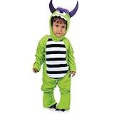 Sulamericana Fantasias Little Monster Bebe P 1 Ano Verde Preto Branco Roxo