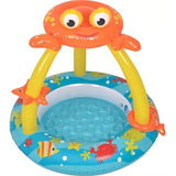 Sun Way Piscina Infantil Verão Piscina Inflável Com Cobertura Caranguejo 50l