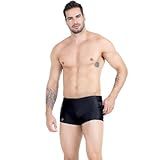 Sunga Boxer Masculina Lisa Moda Praia Com Bolso Lateral Ziper Invisível Detalhe Viés Lateral Proteção Solar UV50 BR Alfa M Regular Preto 
